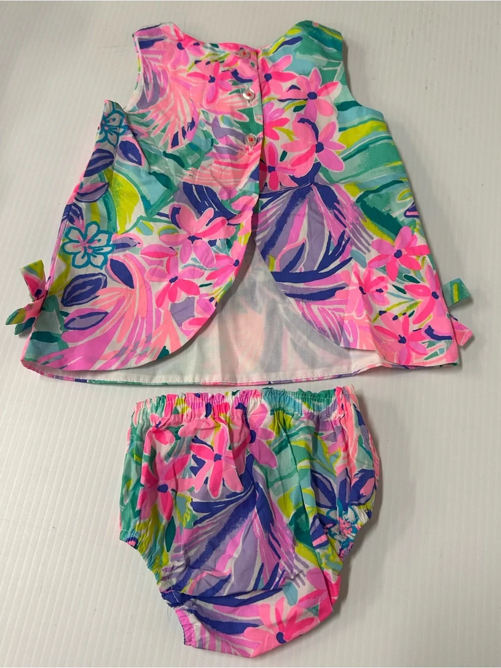 Lilly Pulitzer Infant Shift Dress Bloomers 3-6 Months It Was All A Dream Floral
